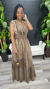 Meet Me In The Middle Jumpsuit (Brown) - Laine Collection