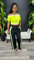 Own Your Spot Pants Set(Lime) - Laine Collection