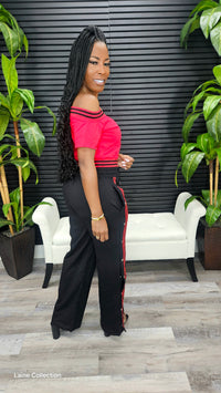 Own Your Spot Pants Set(Red) - Laine Collection