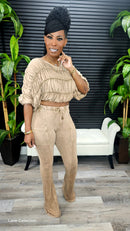 Over Doing It Pants Set(Cocoa Cream)