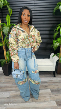 Blossom In Every Way Denim Set