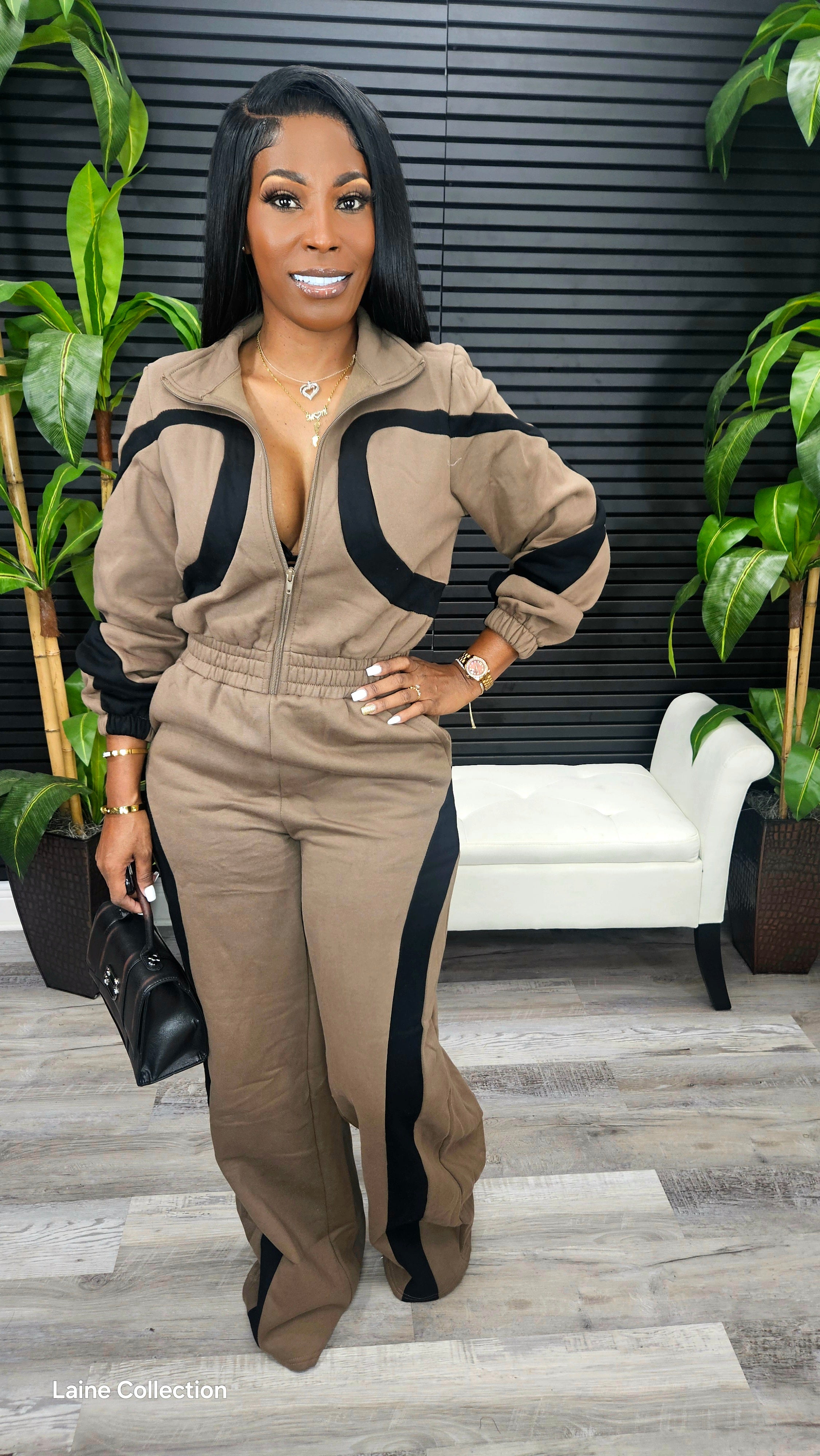 Like Candy Jumpsuit(Mocha)