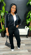 Stay On Track Pants Set(Black)