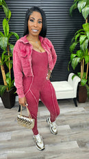 Baddie On The Go Jumpsuit Set