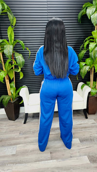 Side Striped Pants Set(Blue) - Laine Collection