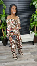 Nothing Like It Pants Set(Mocha Combo)