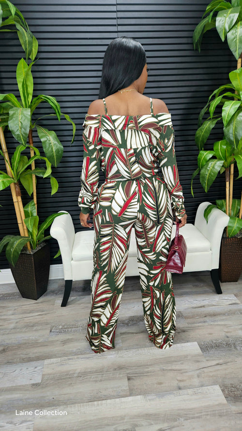 Nothing Like It Pants Set(Olive Combo) - Laine Collection