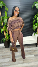 Over Doing It Pants Set(Espresso) - Laine Collection