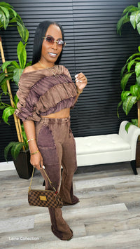 Over Doing It Pants Set(Espresso) - Laine Collection