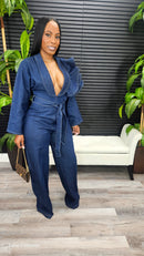 Heartbreaker Ruffle Shoulder Jumpsuit - Laine Collection