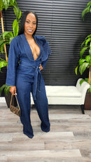 Heartbreaker Ruffle Shoulder Jumpsuit - Laine Collection