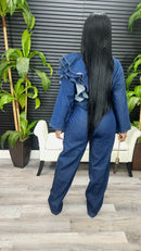 Heartbreaker Ruffle Shoulder Jumpsuit - Laine Collection