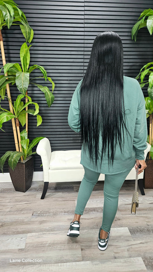 The Not So Basic Leggings Set(Olive) - Laine Collection