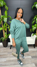 The Not So Basic Leggings Set(Olive) - Laine Collection