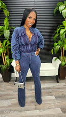 Off Script Pants Set(Blue Violet) - Laine Collection