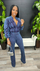 Off Script Pants Set(Blue Violet) - Laine Collection