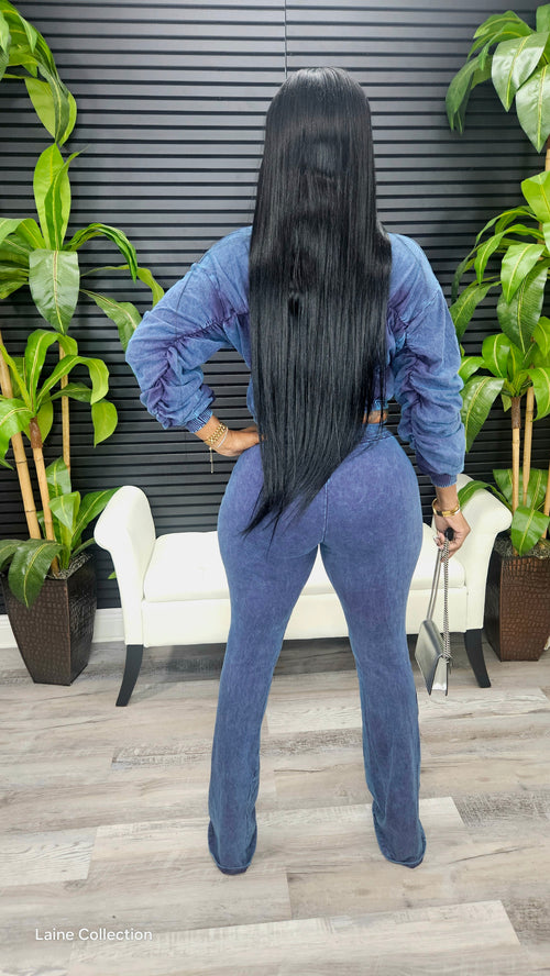 Off Script Pants Set(Blue Violet) - Laine Collection