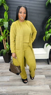 My Rules Plush 3PC Set(Olive) - Laine Collection