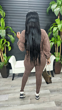 Making You Melt Pants Set(Espresso) - Laine Collection