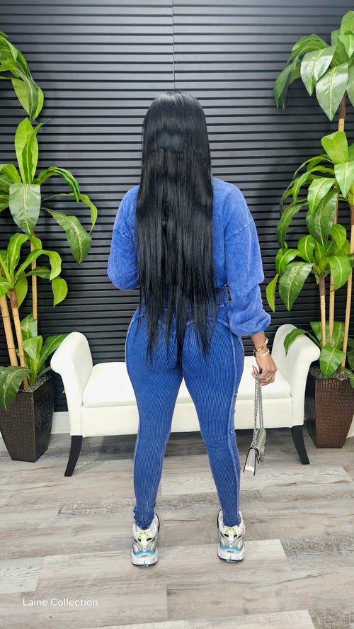 Making You Melt Pants Set(Very Navy) - Laine Collection