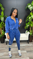 Making You Melt Pants Set(Very Navy) - Laine Collection