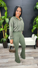 Move Aside Pants Set (Olive)