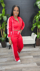 Winter Night Hoodie Pants Set(Red)