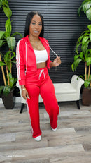 Winter Night Hoodie Pants Set(Red)