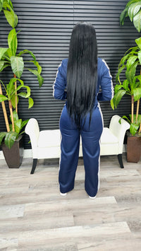 Winter Night Hoodie Pants Set(Navy)