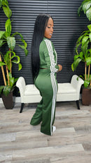 Winter Night Hoodie Pants Set(Olive)