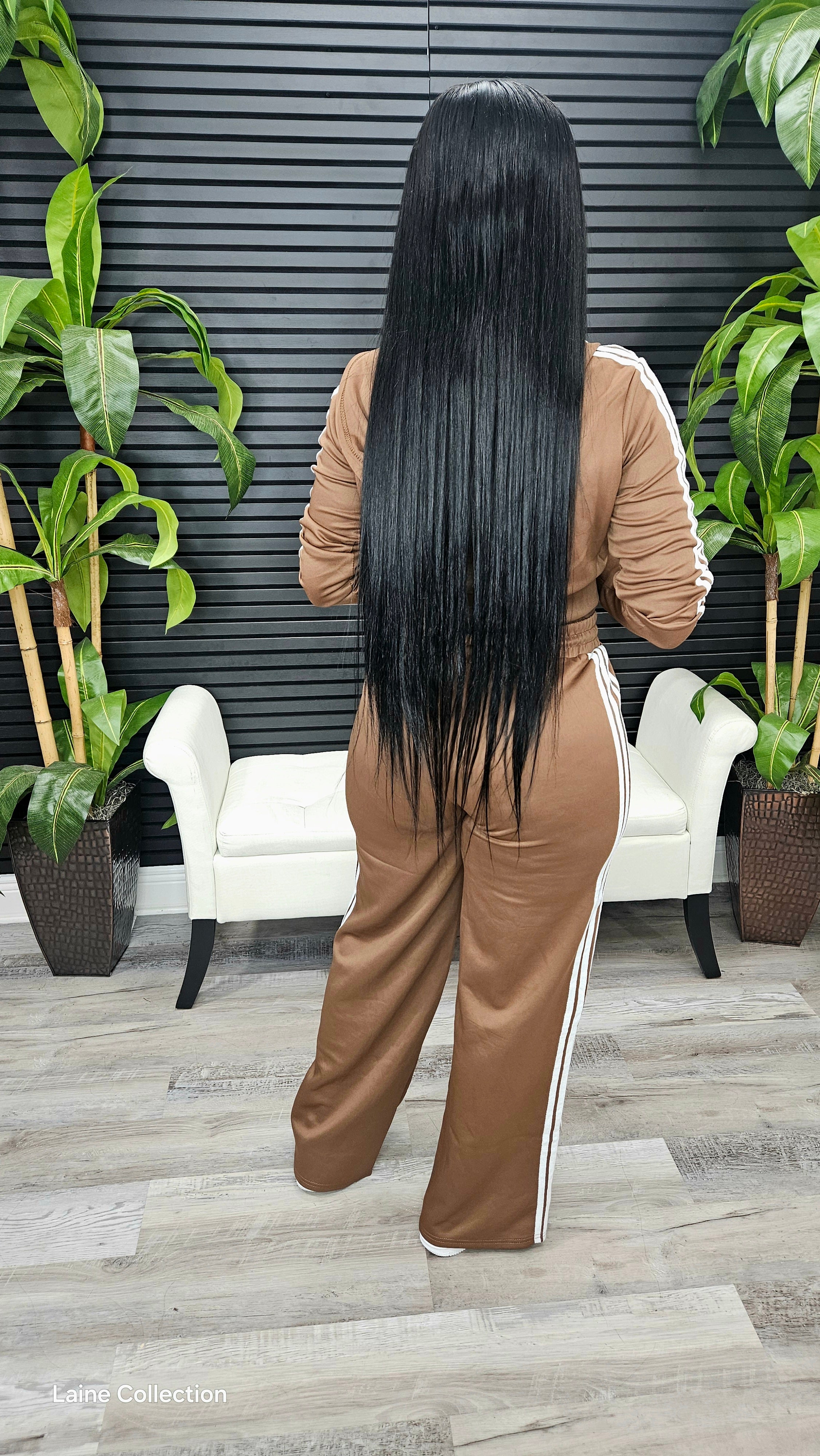 Winter Night Hoodie Pants Set(Mocha)
