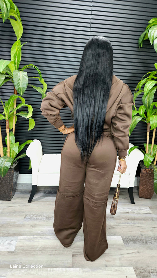 Get Me Right Pants Set(Brown) - Laine Collection