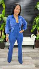 Follow Me Jumpsuit Set(Very Navy)