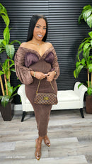 Come Closer Midi Dress (Espresso)