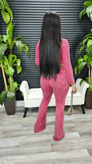 Cheers To Us Pants Set (Burgundy)