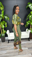 Flirty & Fun Jumpsuit (Olive Stone)
