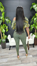 Flirty & Fun Jumpsuit (Olive Stone)