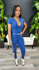 Uptown Girl Contour Jumpsuit (Very Navy)