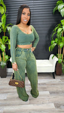 Use Me Wide Leg Pants Set