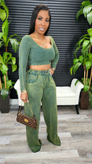 Use Me Wide Leg Pants Set