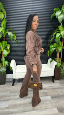 Off Script Pants Set (Espresso)