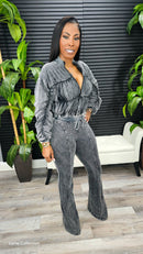 Off Script Pants Set (Acid Black)