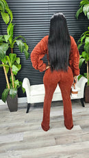 Off Script Pants Set (Dark Brick)