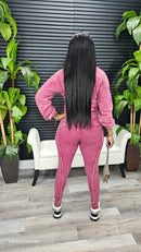 Making You Melt Pants Set(Sangria)