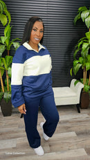 Say You Love Me Pants Set (Navy)