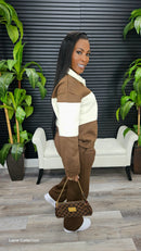Say You Love Me Pants Set (Brown)