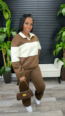 Say You Love Me Pants Set (Brown)