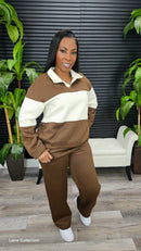 Say You Love Me Pants Set (Brown)