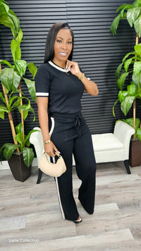 Stay Ready Knit Pants Set (Black)