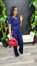 Stay Ready Knit Pants Set (Navy)